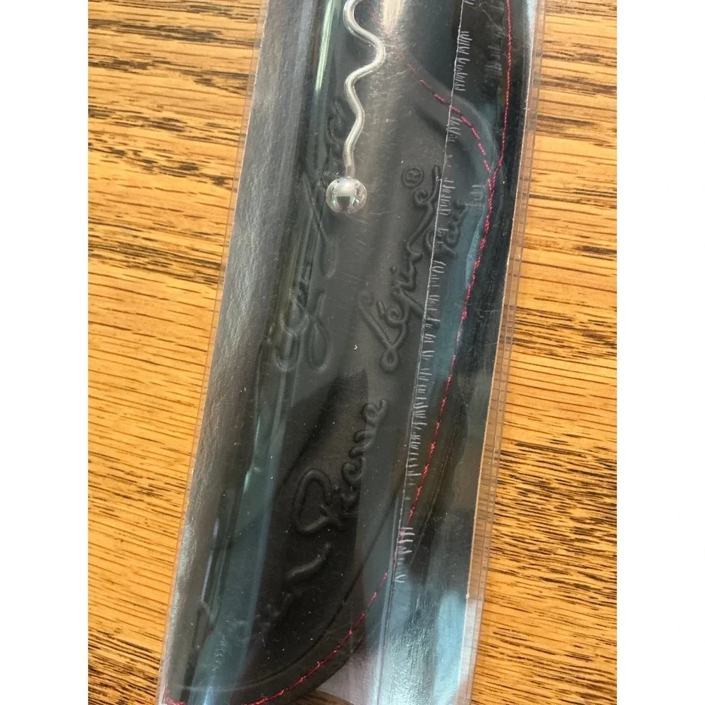 Jean-Pierre Lepine Zig-Zag Mickey Mouse Ballpoint Pen Chrome Leather Sheath